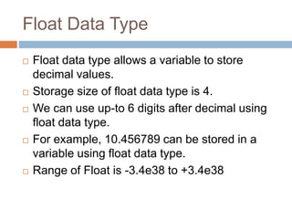Data types | PPTX