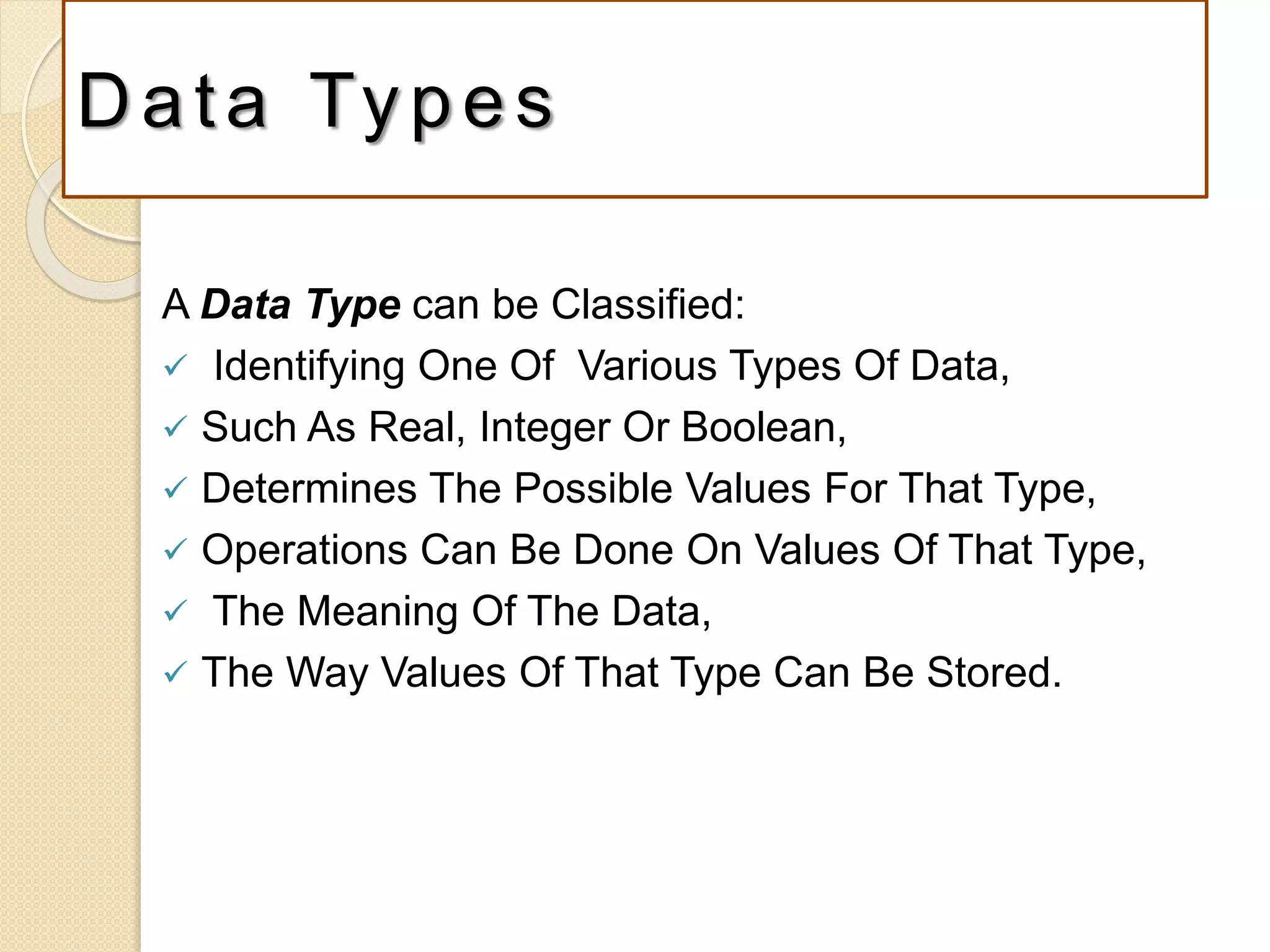 Data types | PPT