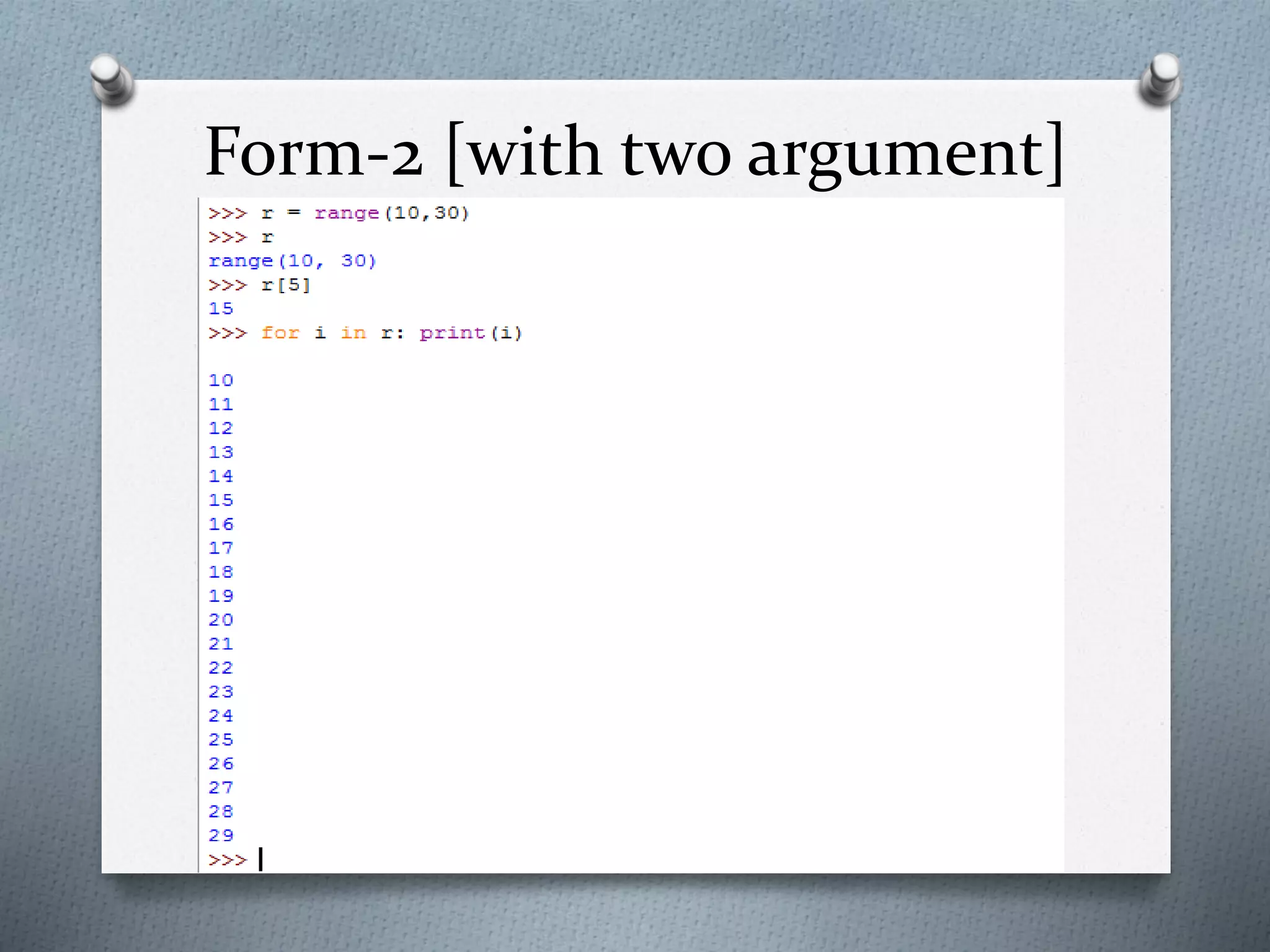 Form-2 [with two argument]
 