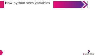 How python sees variables
 