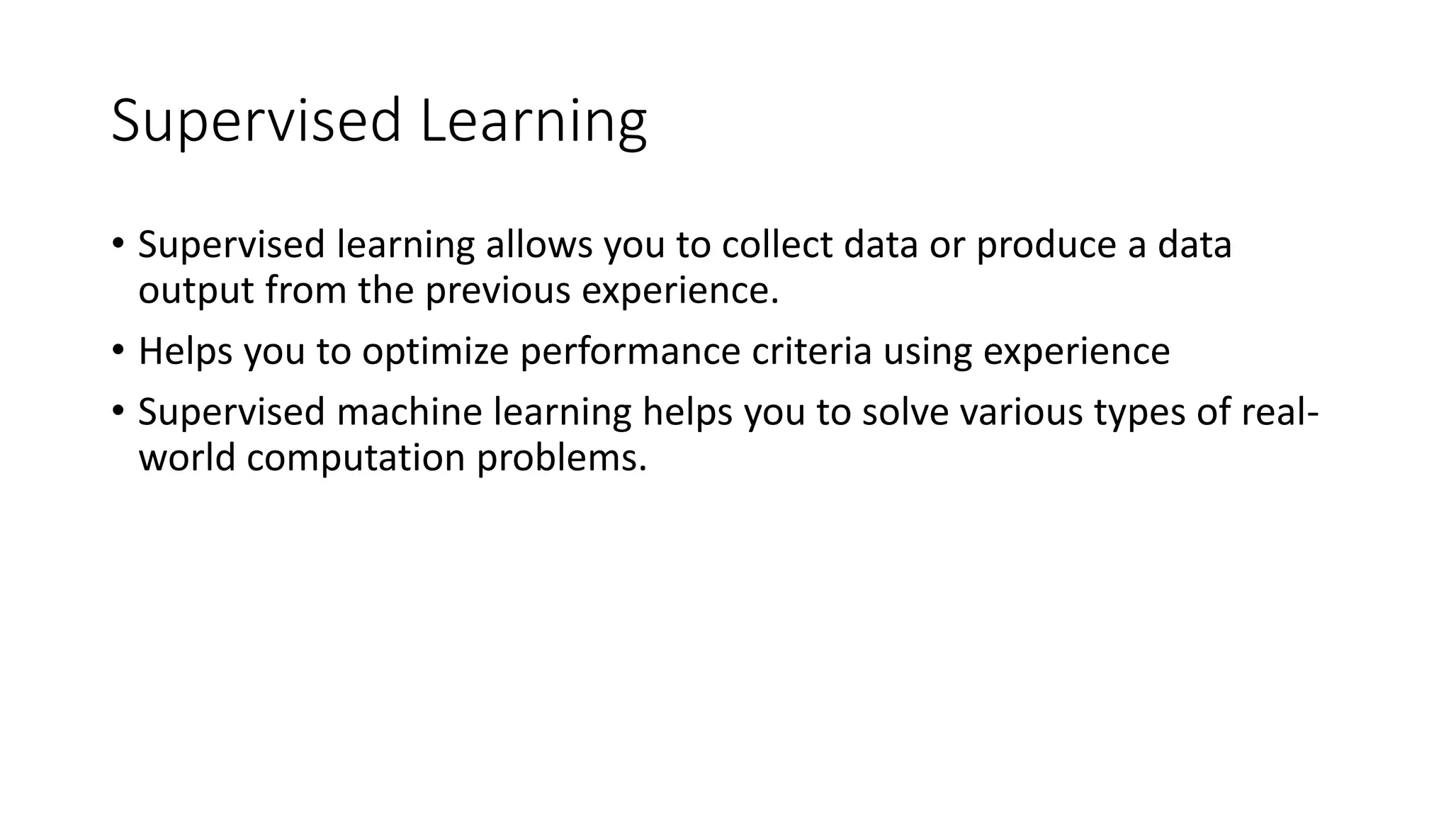 supervised and unsupervised learning | PPTX