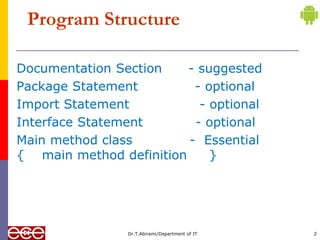JAVA PROGRAMMING : Data types | PPT