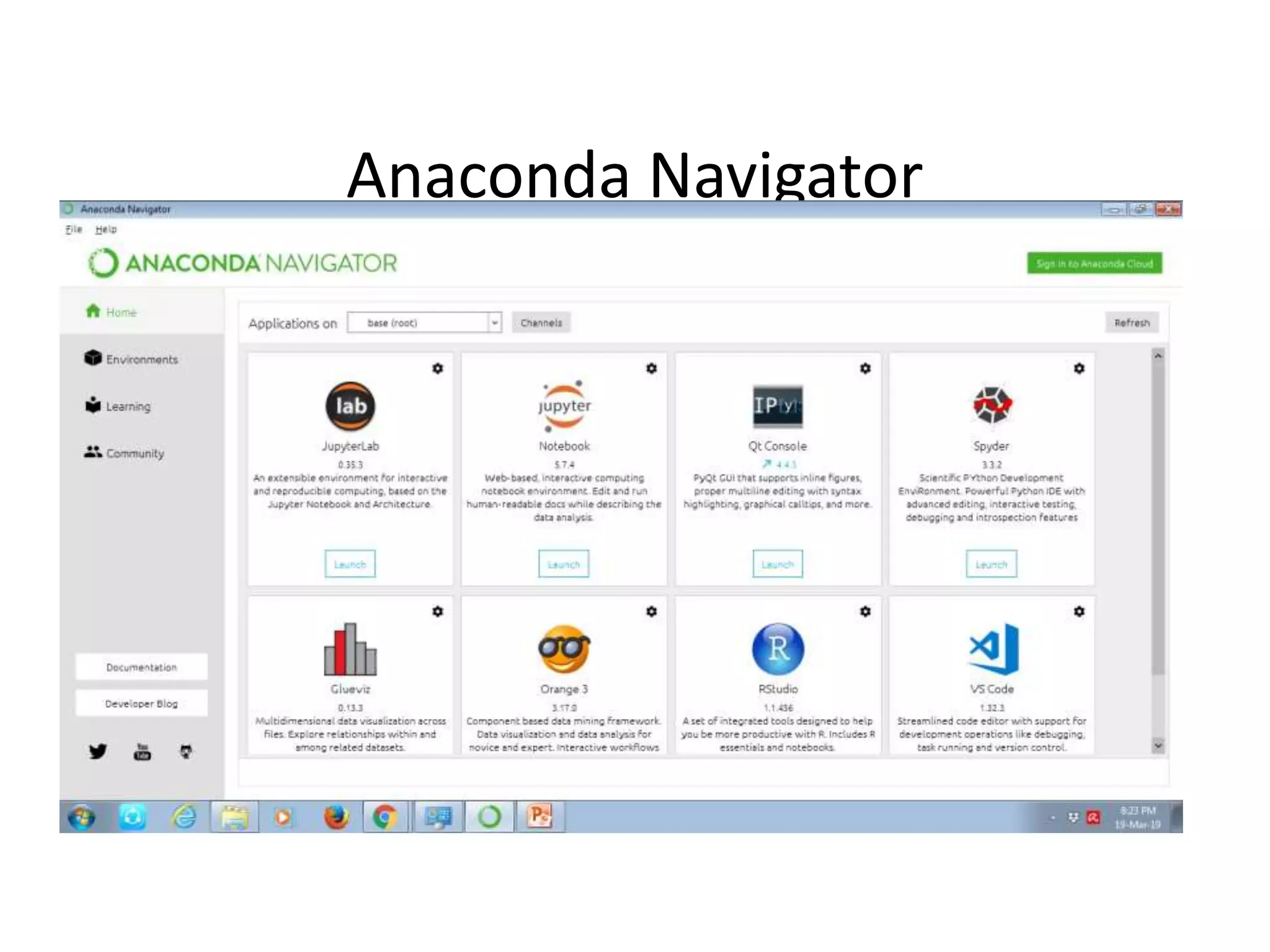 Anaconda Navigator
 