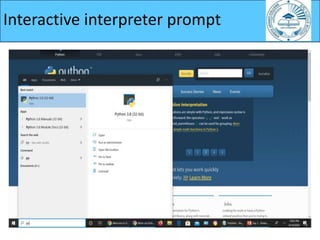 Interactive interpreter prompt
 