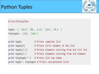 Python Tuples
 