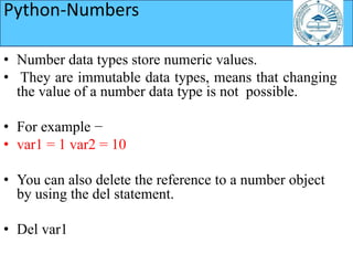 Introduction to python | PPT