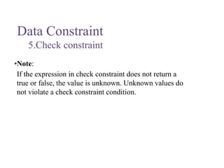 Data Constrain Examples datatypes - constraints in database system | PDF
