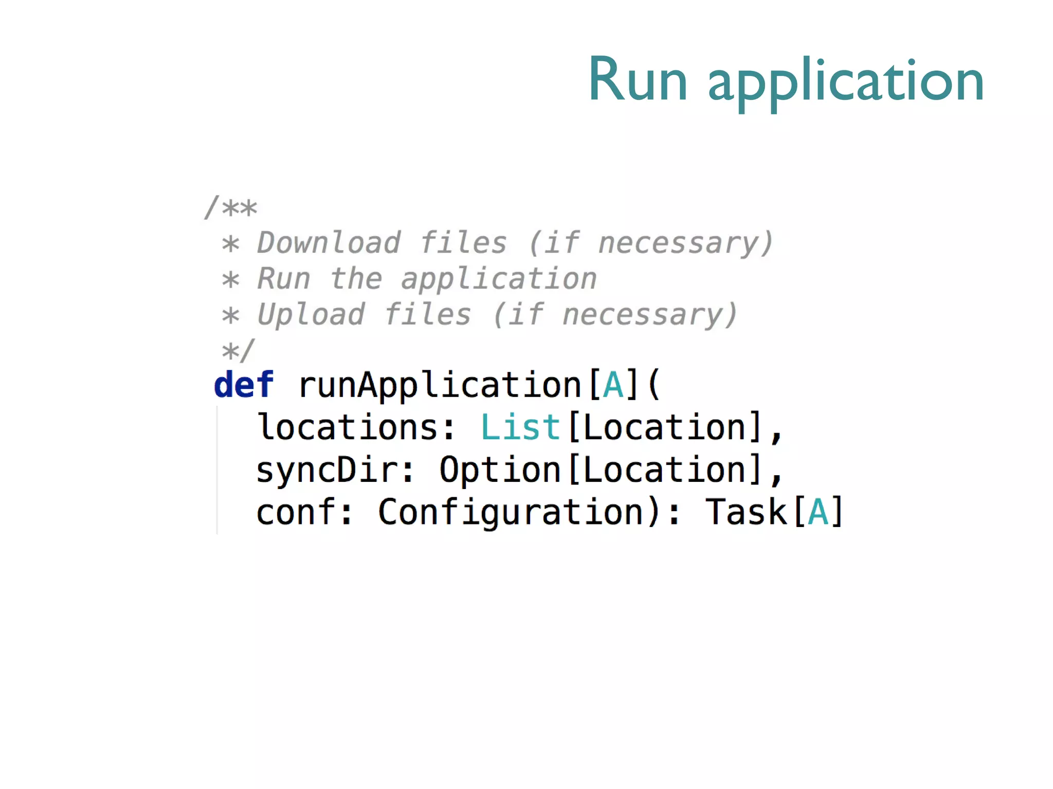 Run application