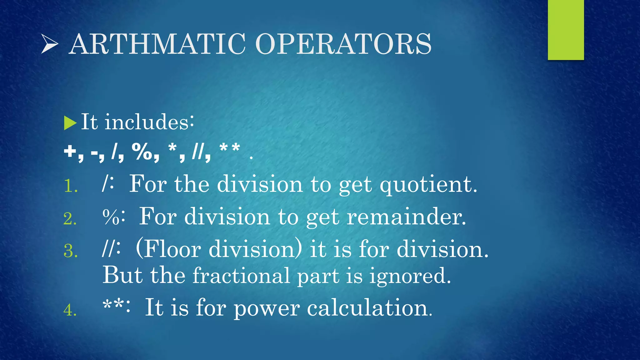Data types and operators | PPTX | Programming Languages | Computing