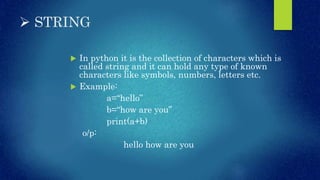 Data types and operators | PPTX | Programming Languages | Computing