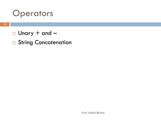 Data types and operators and statements | PPT