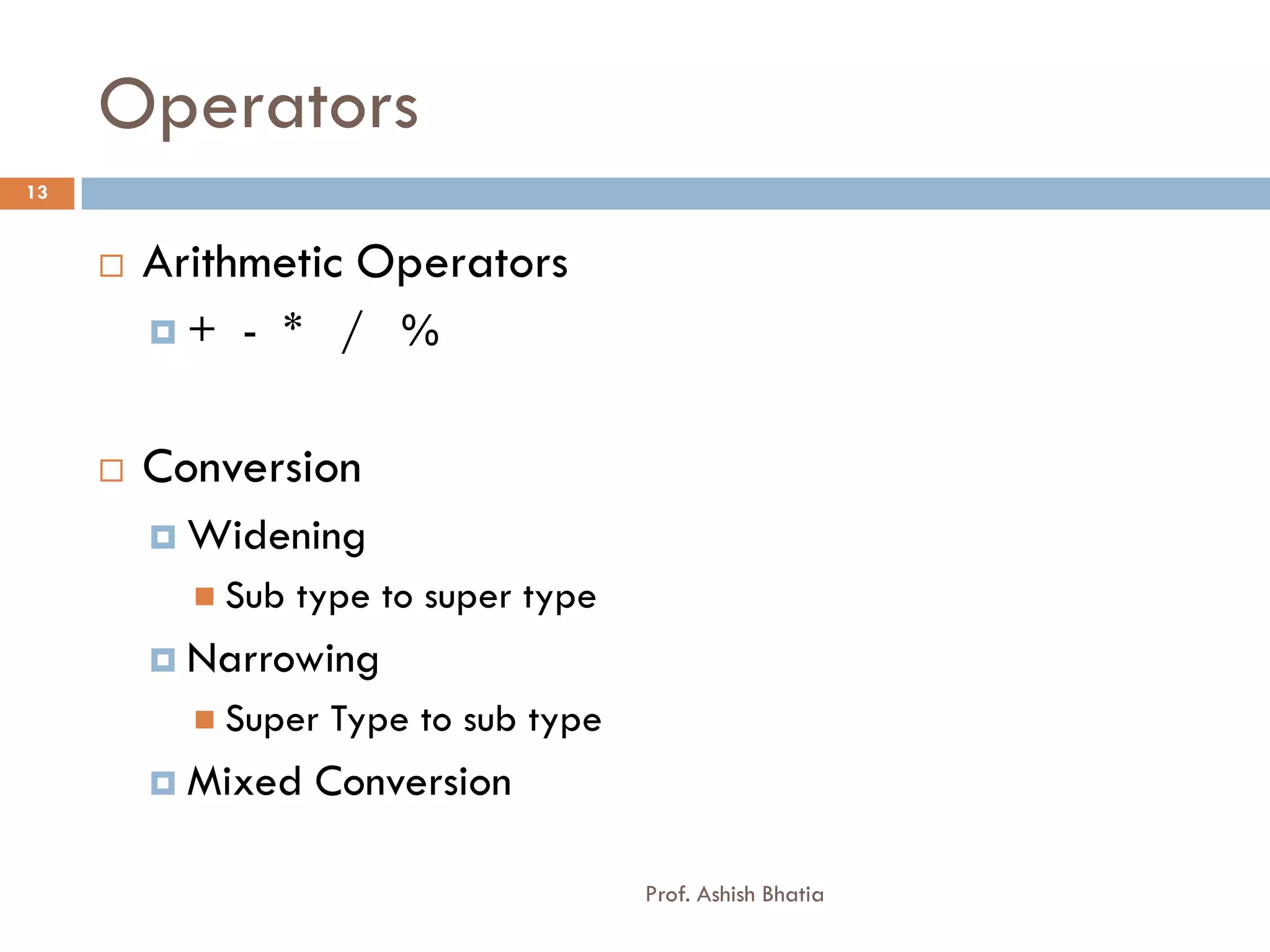 Data types and operators and statements | PPT