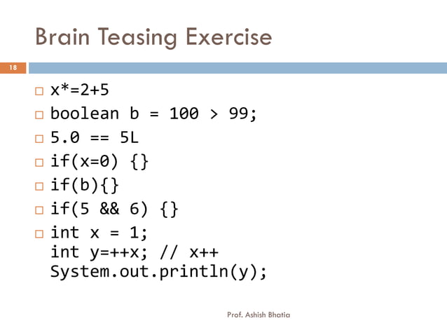Data types and operators and statements | PPT