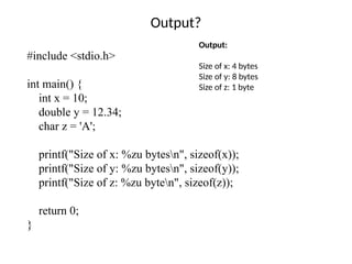 C Programming : data types and types of variable.pptx