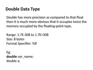 C Programming : data types and types of variable.pptx