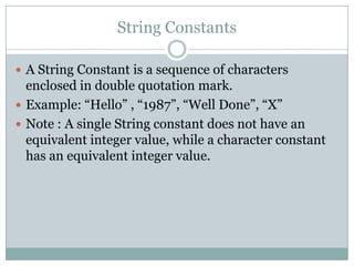 Data Types and Variables In C Programming | PPTX