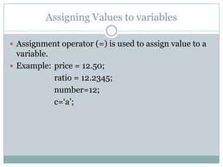 Data Types and Variables In C Programming | PPTX