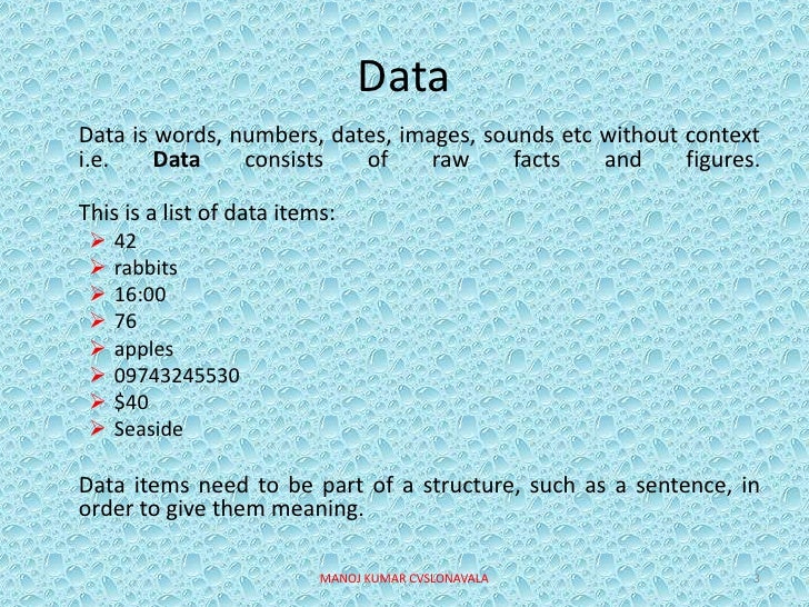 Data Types Unit5 IGCSE ICT