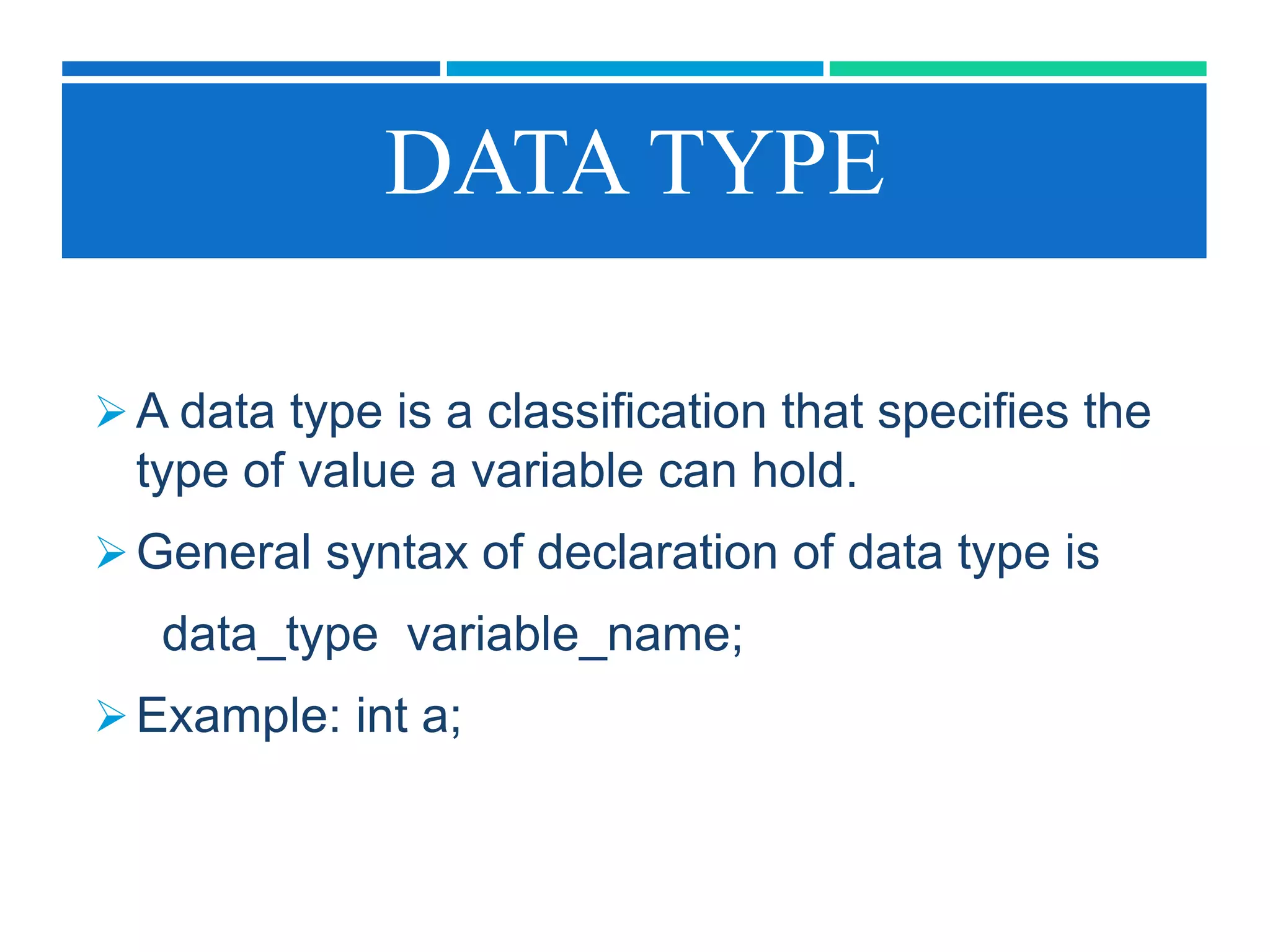 Data types in c++ | PPT