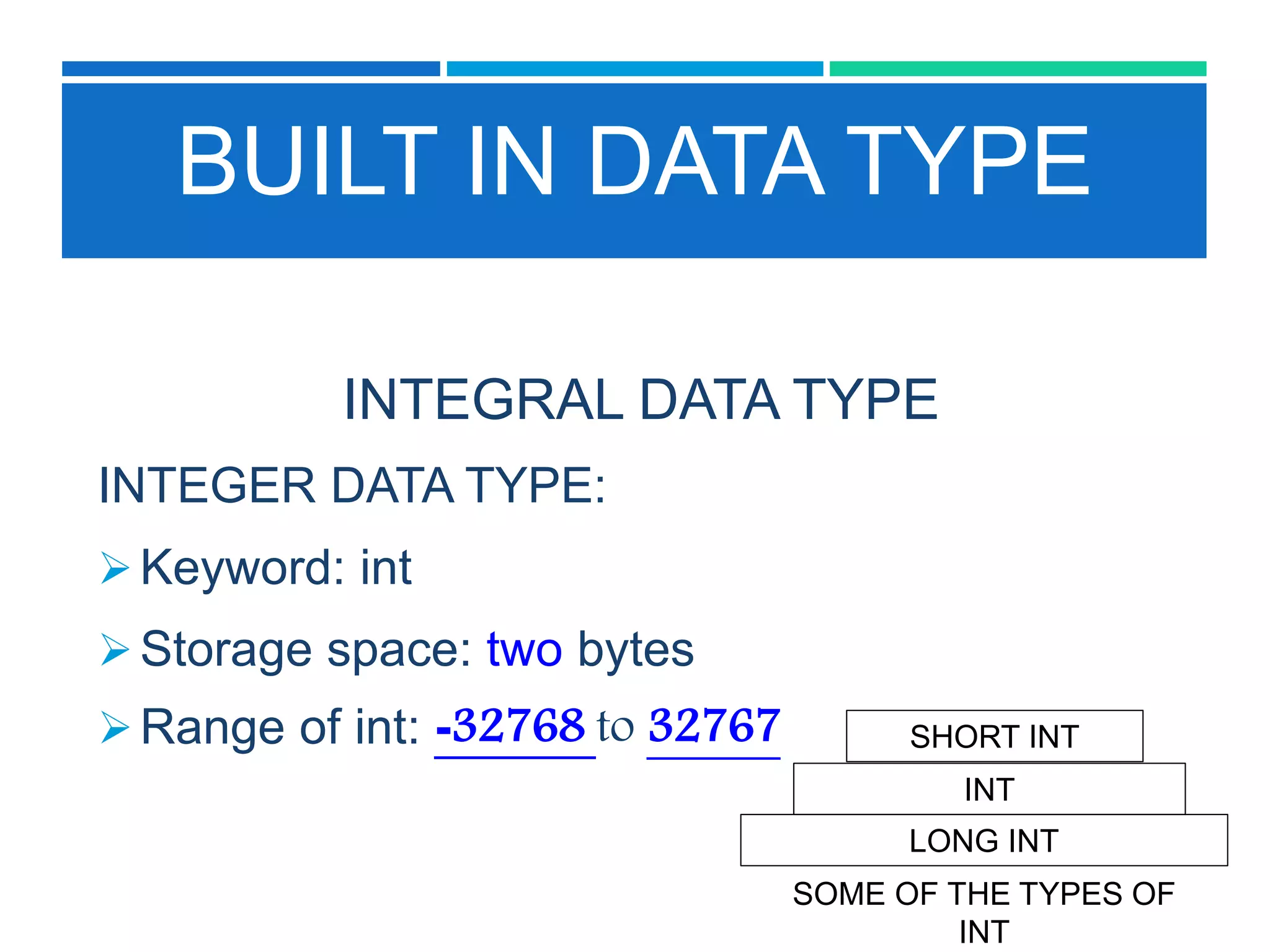 Data types in c++ | PPTX