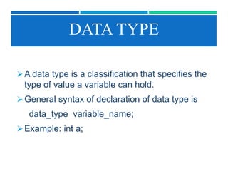 Data types in c++ | PPTX