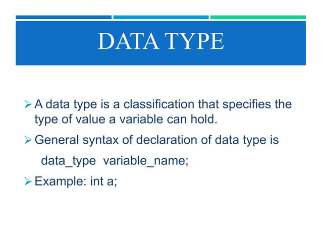 Data types in c++ | PPTX | Programming Languages | Computing