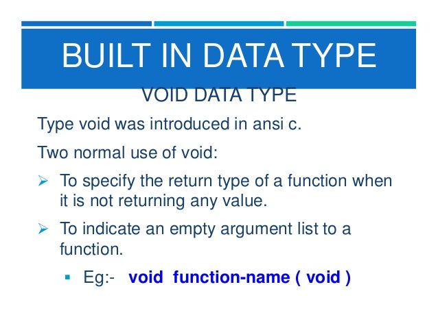 Data types in c++