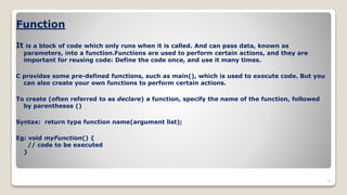 Datatypes in c | PPTX | Programming Languages | Computing image.