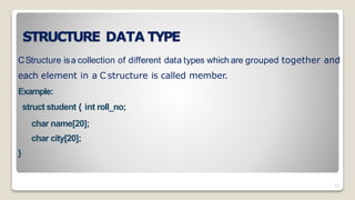 Datatypes in c | PPTX | Programming Languages | Computing