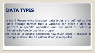 Datatypes in c | PPT