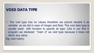 Datatypes in c | PPTX | Programming Languages | Computing image.