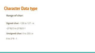 Data types in c++ | PPT