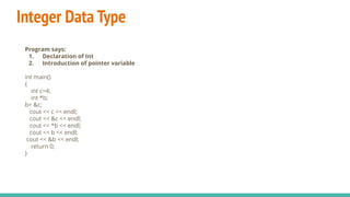 Data types in c++ | PPT