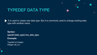 Data types in C | PPTX