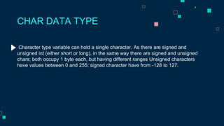 Data types in C | PPTX