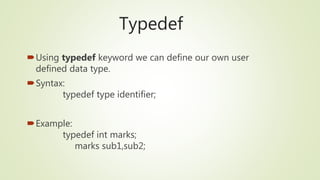 Data types in C language | PPT