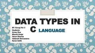 DATA TYPES IN C Language.pptx