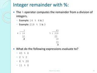 Data types, Variables, Expressions & Arithmetic Operators in java | PPSX