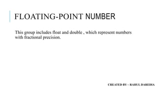 Data types in java | What is Datatypes in Java | Learning with RD ...