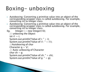 Data types in java | PPTX | Programming Languages | Computing