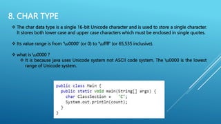 DATATYPES IN JAVA primitive and nonprimitive.pptx