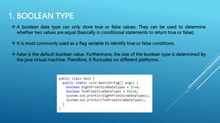 DATATYPES IN JAVA primitive and nonprimitive.pptx