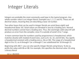 Data types in java.pptx power point of java | PPT