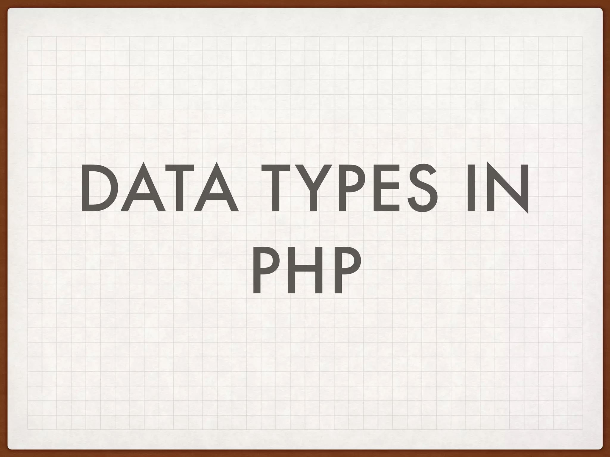 Data Types In PHP | PDF