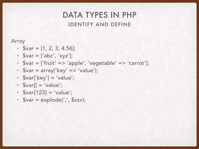 Data Types In PHP | PDF