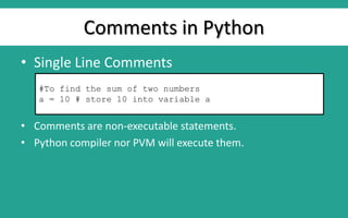 Datatypes in python | PPT