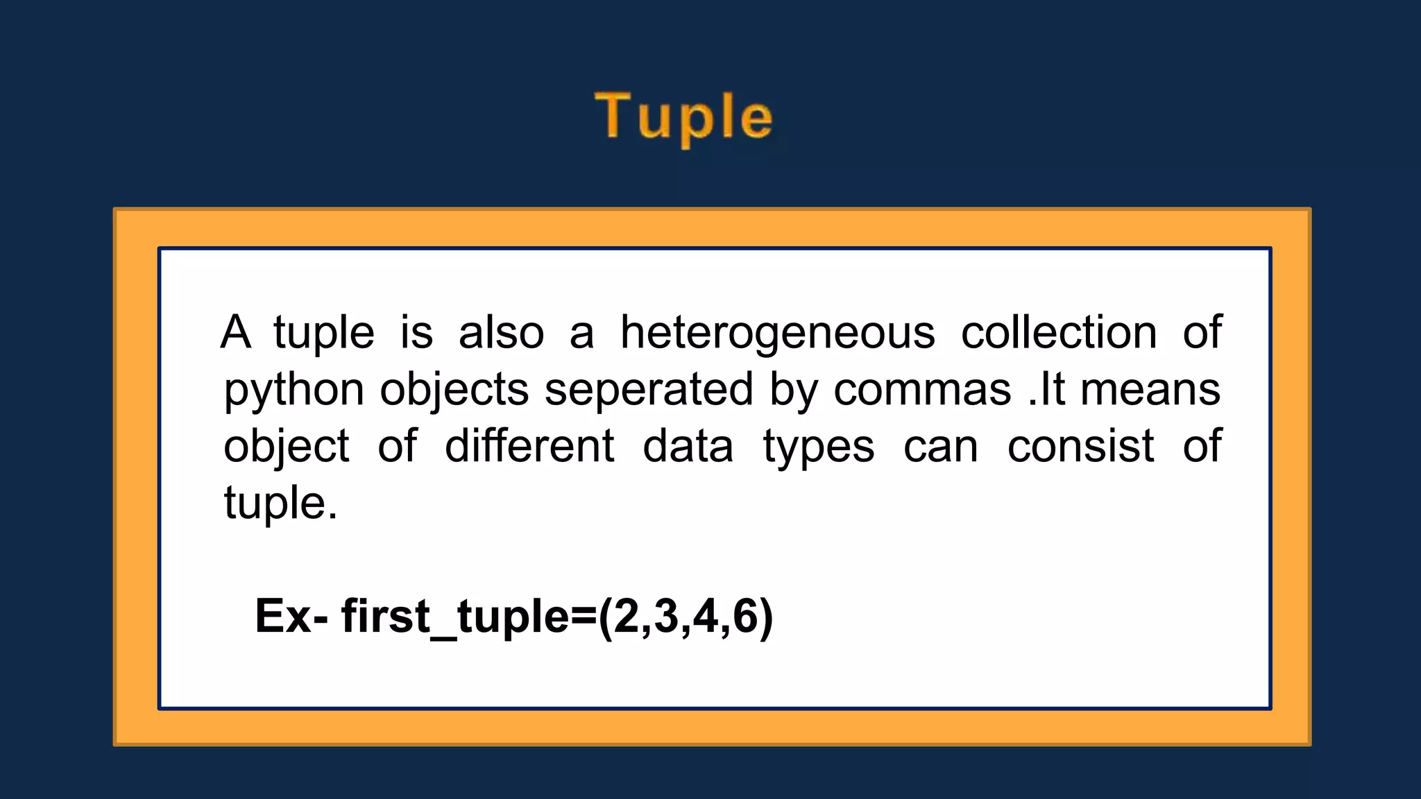Data types in python | PPTX | Programming Languages | Computing
