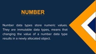 Data types in python | PPT