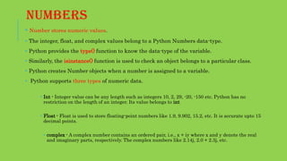 Datatypes in Python.pdf | Programming Languages | Computing