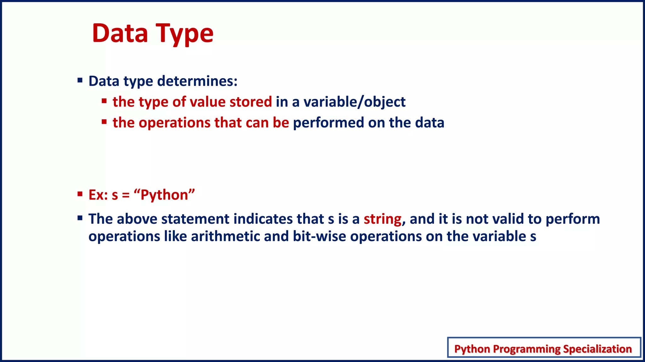 Python Data types properties | PPT